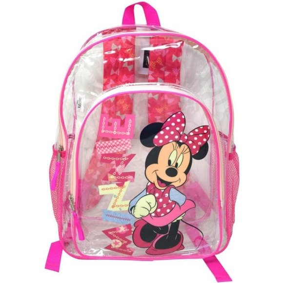 16" Minnie Mouse Transparent Backpack - Picture 1 of 1
